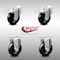 Service Caster 4 Inch SS Hard Rubber Wheel Swivel Top Plate Caster Lock Brake 2 Rigid SCC, 2PK SCC-SSTTL20S414-HRS-2-R-2 - alternate 2